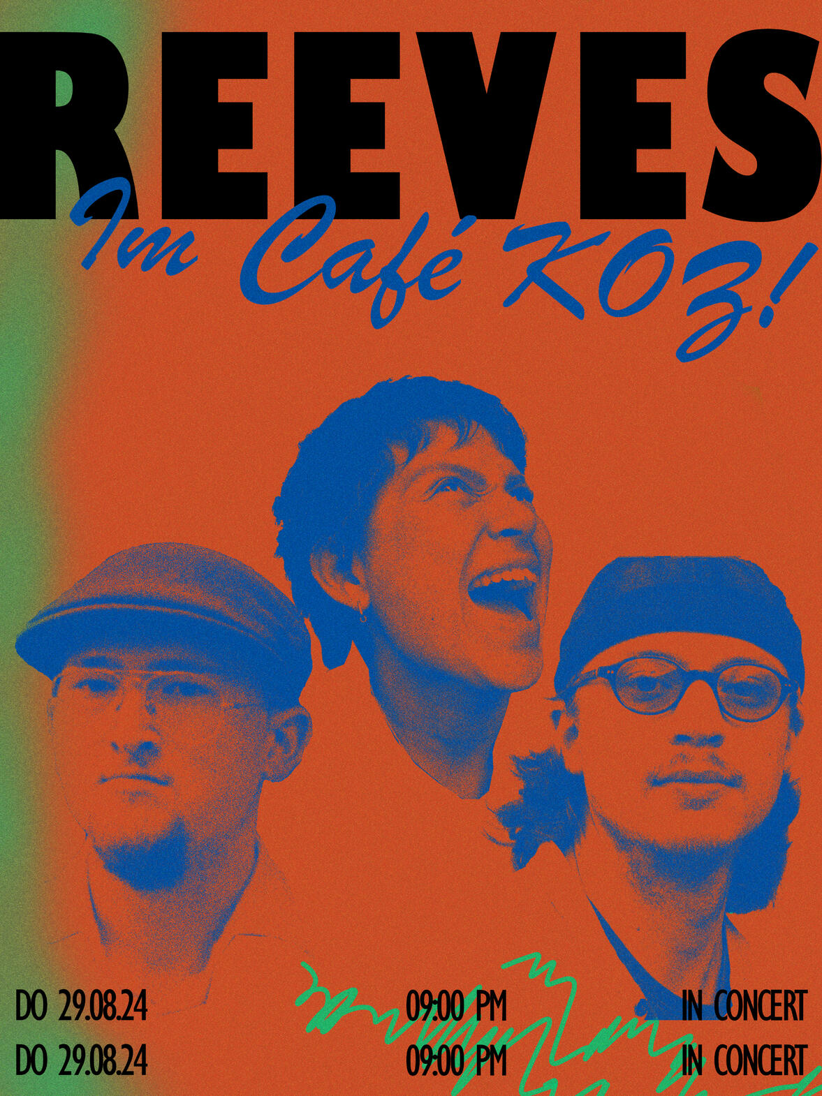 reeves band poster café koz